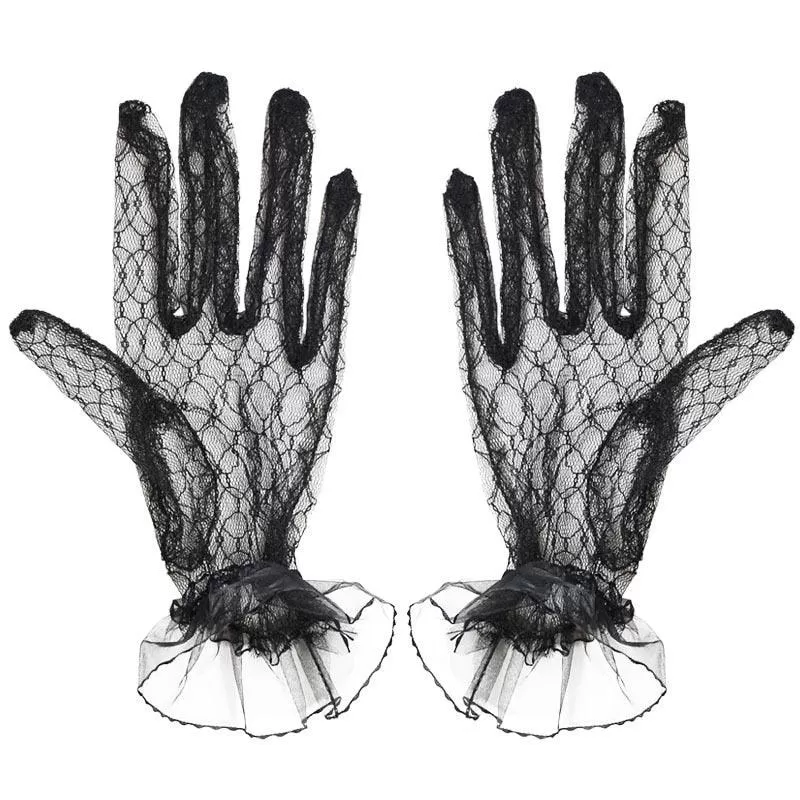 Lace Gloves Hollow Out Gothic Short Sexy Gloves