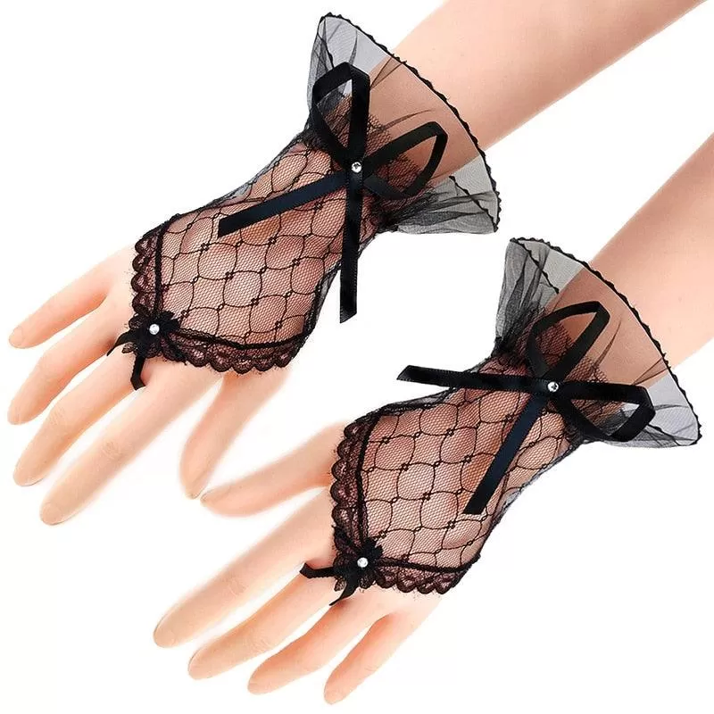 Lace Gloves Hollow Out Gothic Short Sexy Gloves