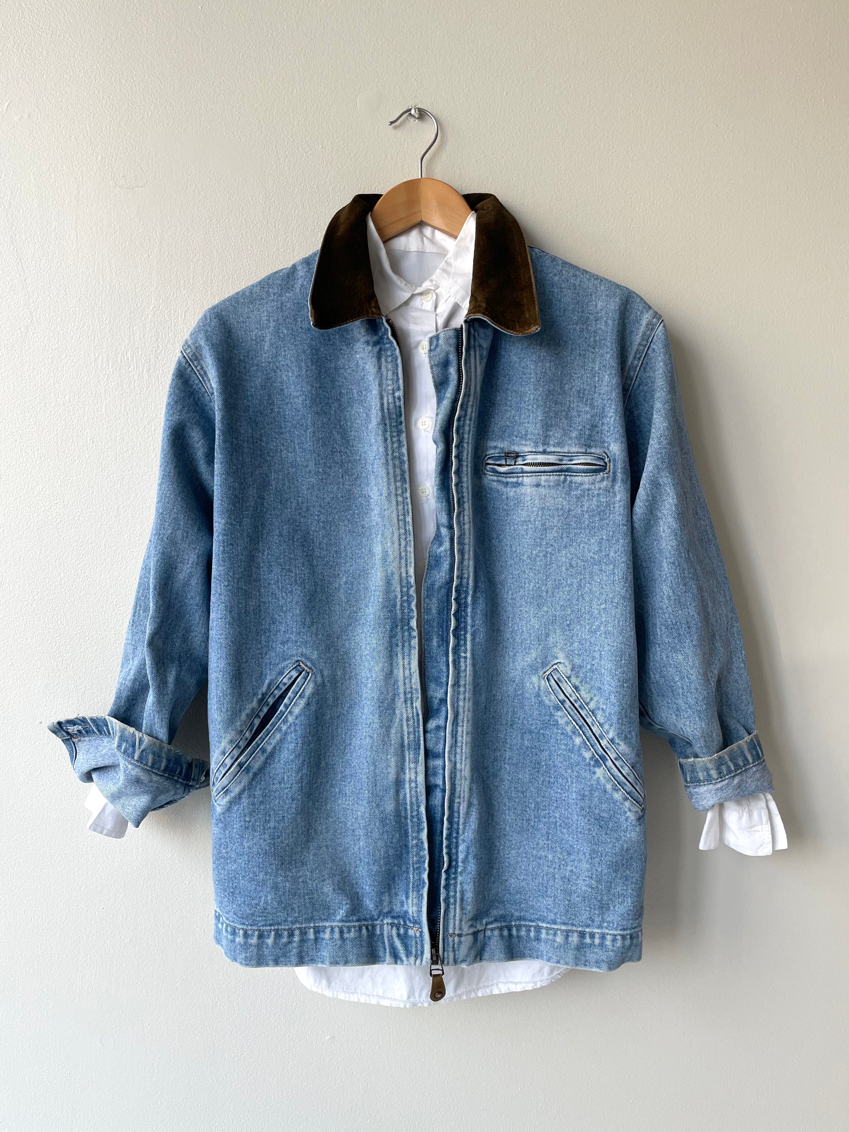 Light Wash Denim Coat | 1980s