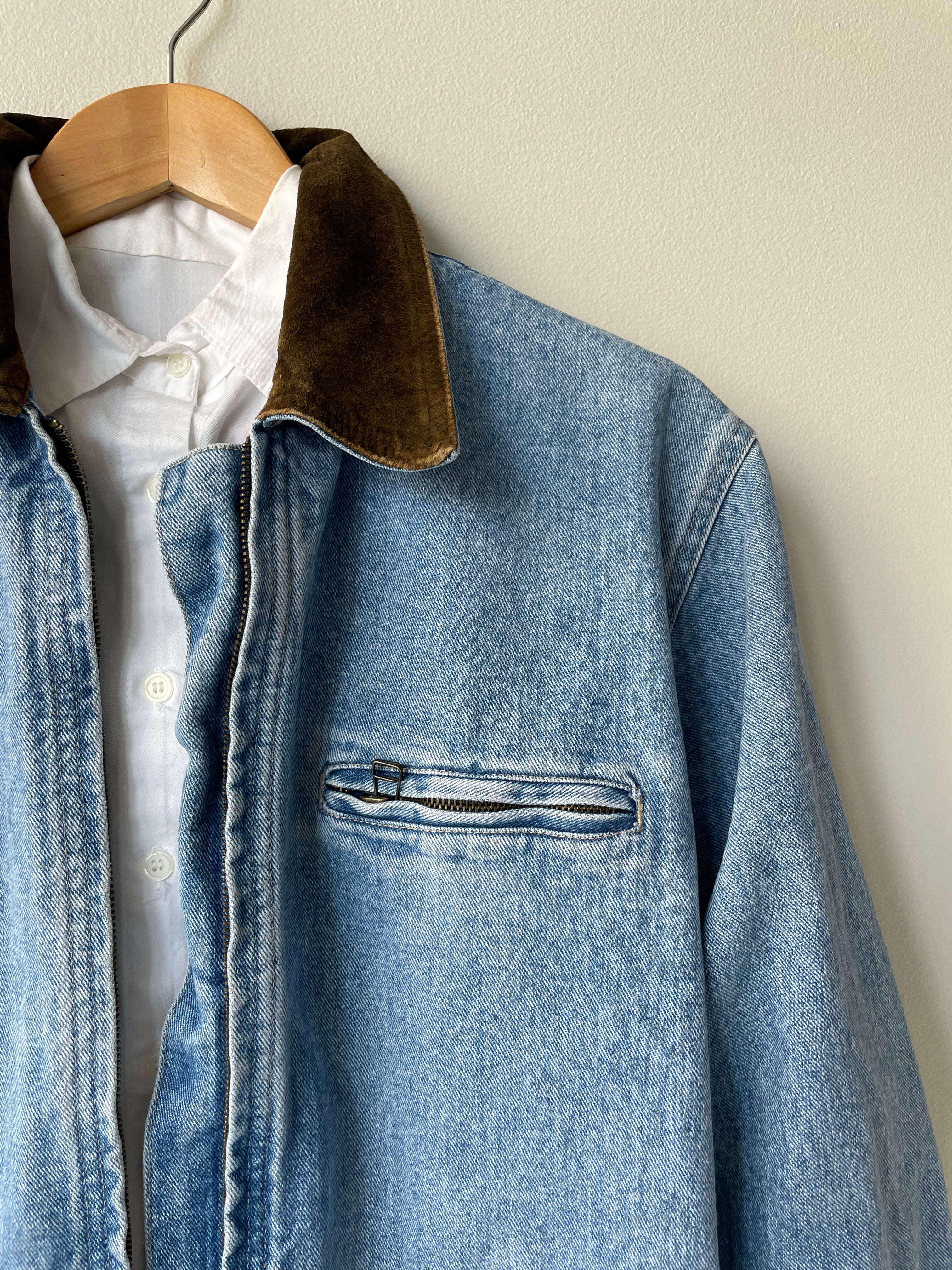 Light Wash Denim Coat | 1980s