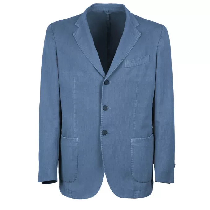 LINEN JACKET Man Bluette