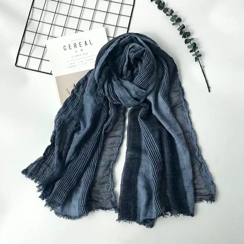 Long Cotton and Linen Style Scarf