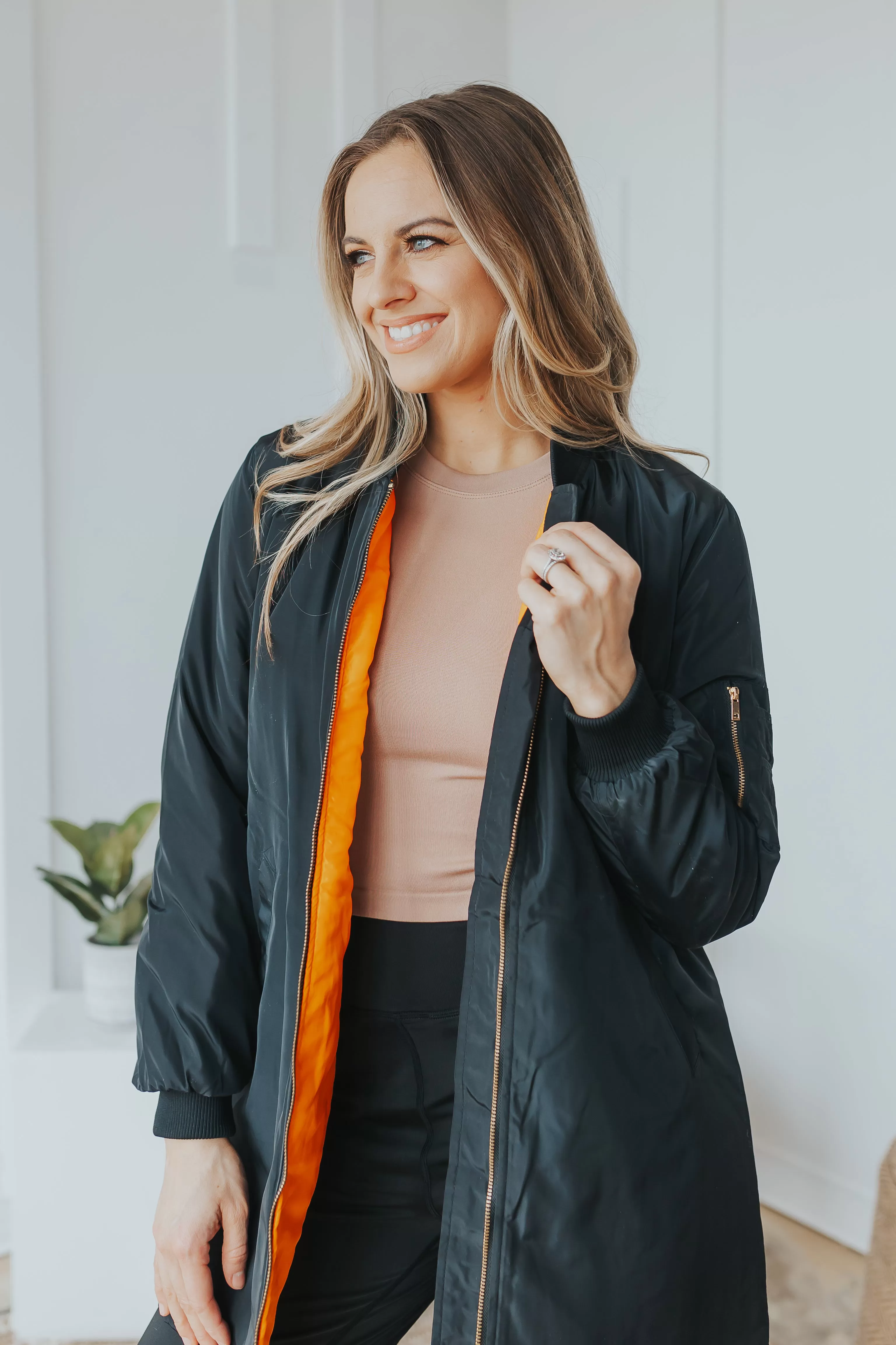 Long Line Bomber Jacket - 2 Colors