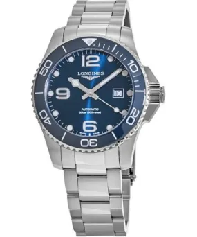 Longines HydroConquest Automatic 43mm Blue Dial Ceramic Bezel Men's Watch L3.782.4.96.6