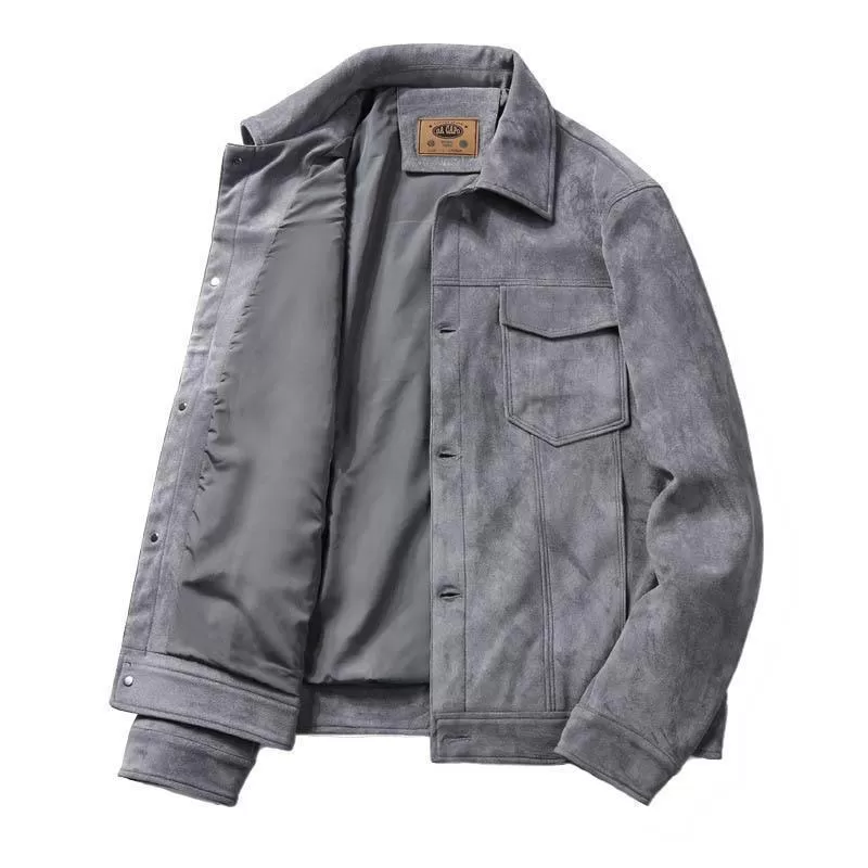 MacAnthony Suede Leather Jacket For Men