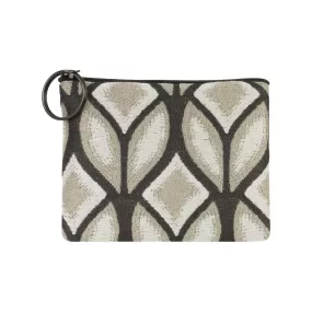 Maruca Coin Purse in Woven Tulip Black