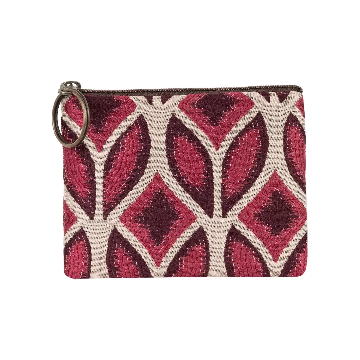 Maruca Coin Purse in Woven Tulip Red