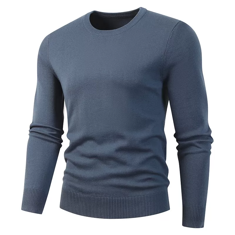 Men's Casual Cotton O Neck Flat Knitted Sweatshirt Sweaters Pullover