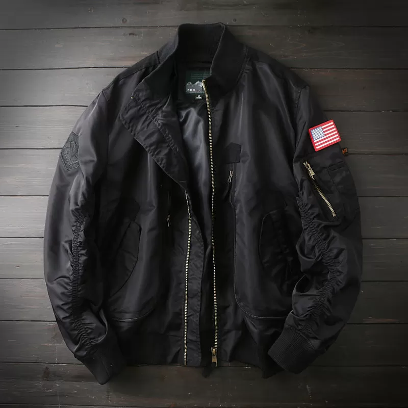 Men's Classic Pilot Jackets autumn waterproof breathable stand-collar flight jacket jacket motorcycle suit