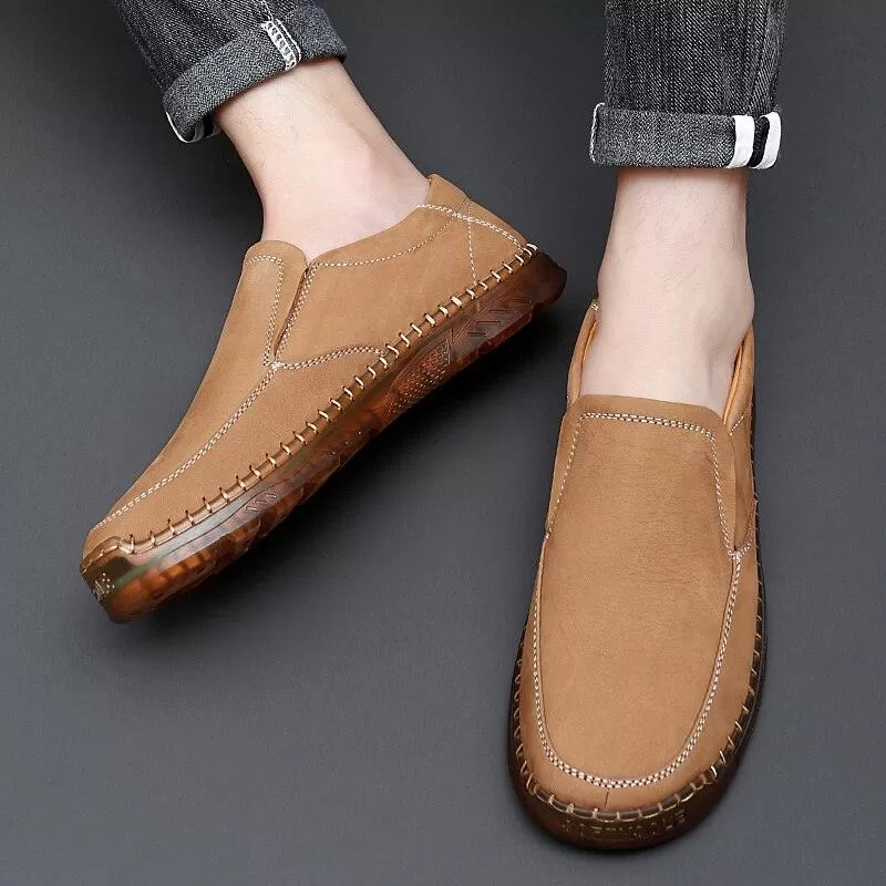 Men's GW403 Leather Casual Shoes - Lightweight & Soft Loafers