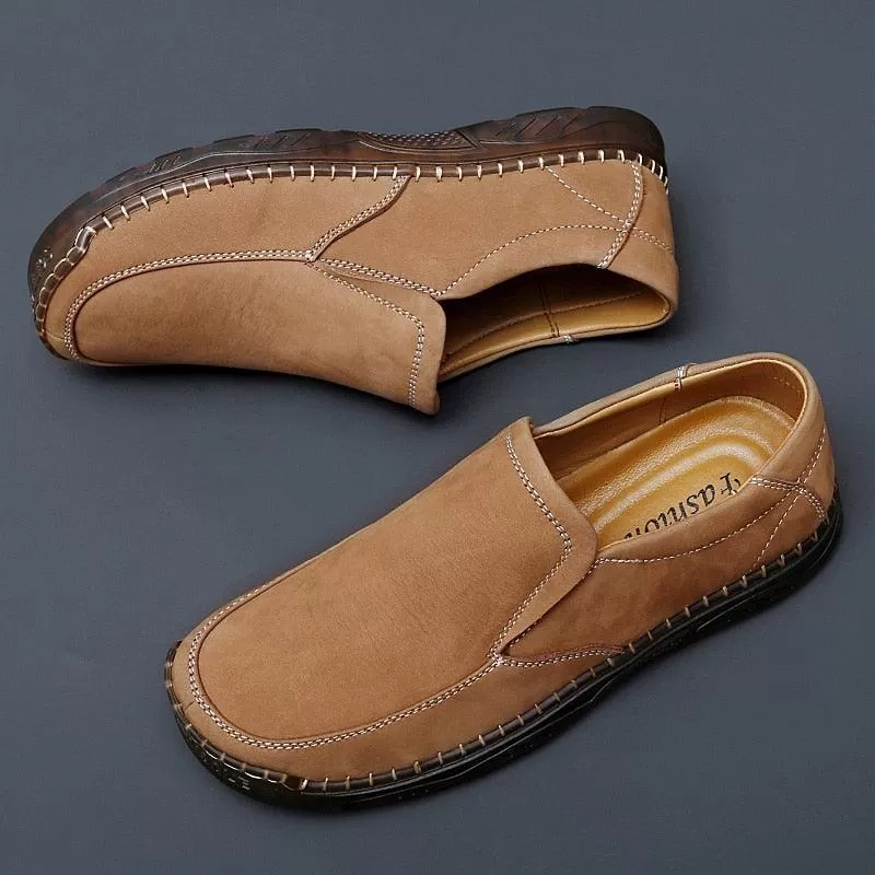 Men's GW403 Leather Casual Shoes - Lightweight & Soft Loafers