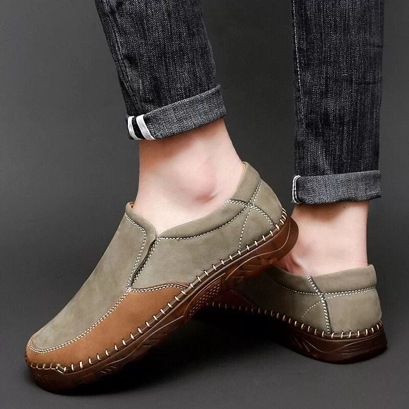 Men's GW403 Leather Casual Shoes - Lightweight & Soft Loafers