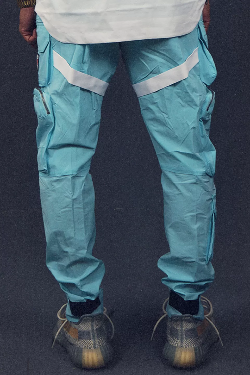 Men’s Nylon Taslan Military Utility Multi Pocket Cargo Pants | Light Blue