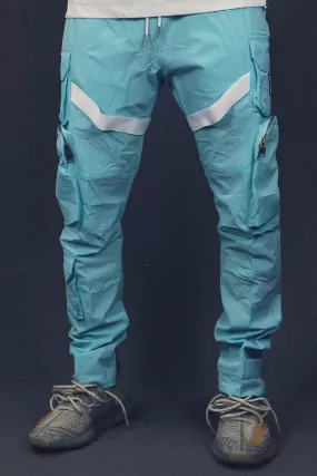 Men’s Nylon Taslan Military Utility Multi Pocket Cargo Pants | Light Blue