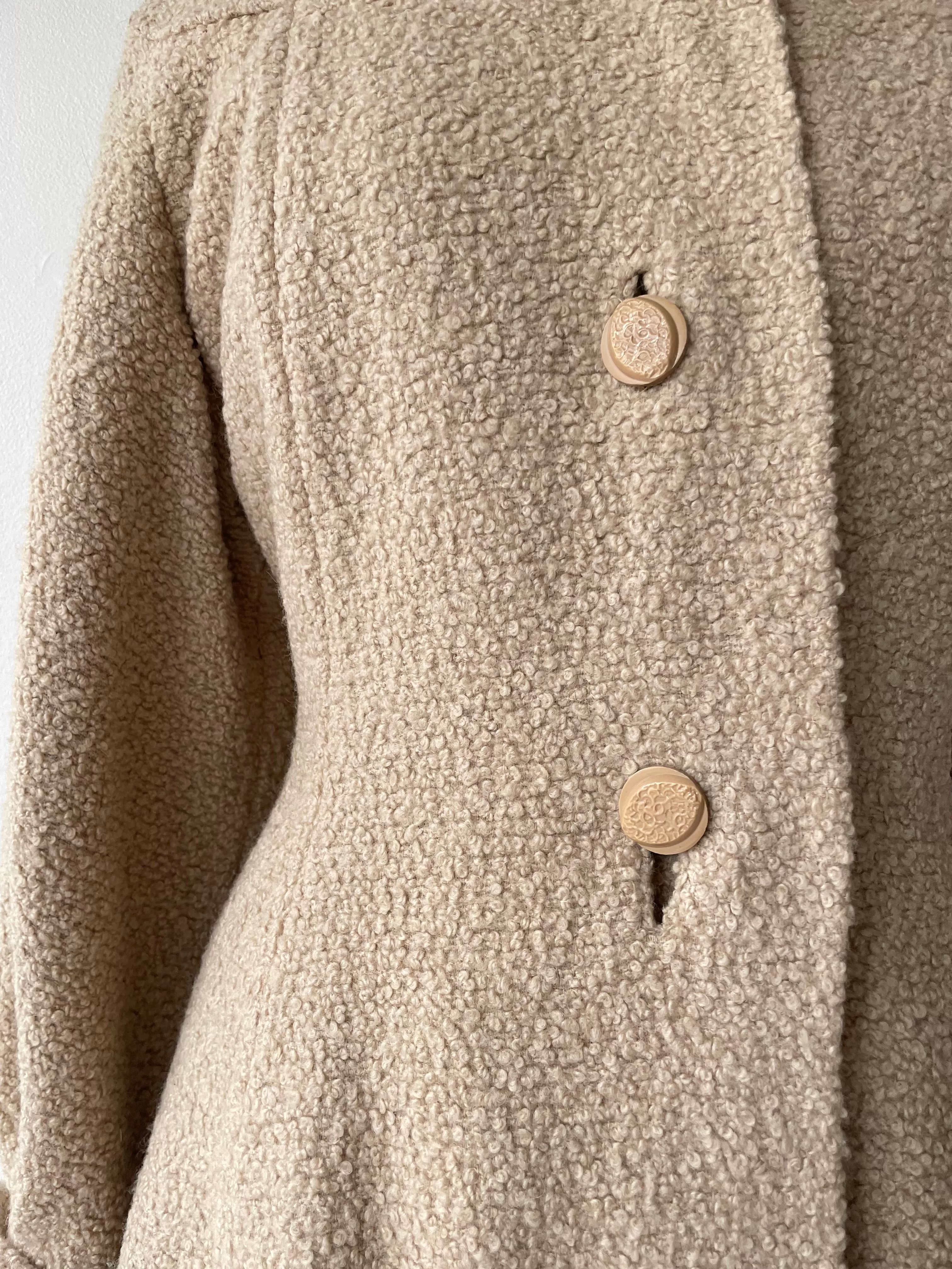 Minterne Boucle Wool Coat | 1940s