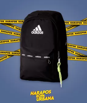 Mochila adidas negra cierre con letras