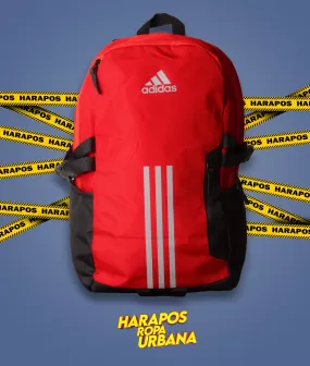 Mochila adidas roja acolchonada reforzada triple linea