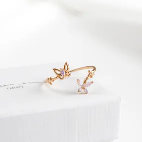 Monica Double Butterfly Ring