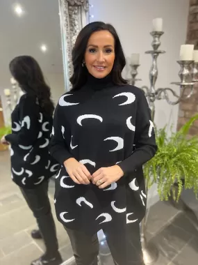 Moon Print Jumper Celeste