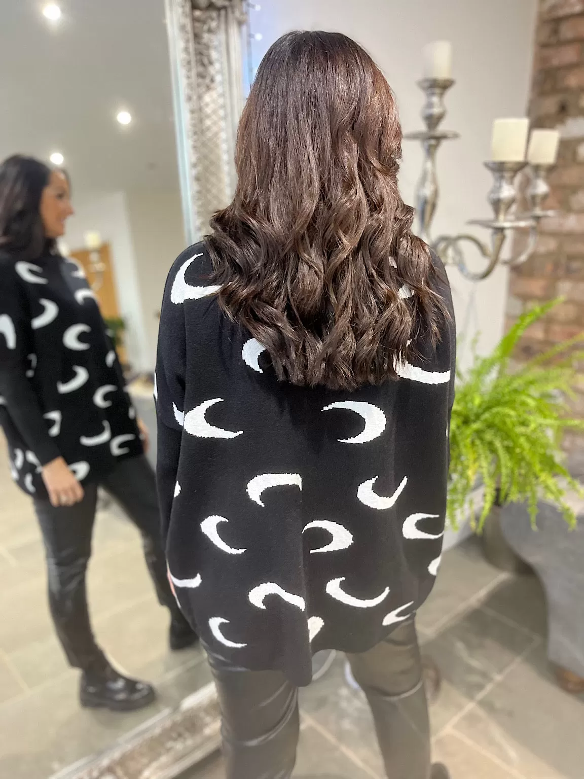 Moon Print Jumper Celeste