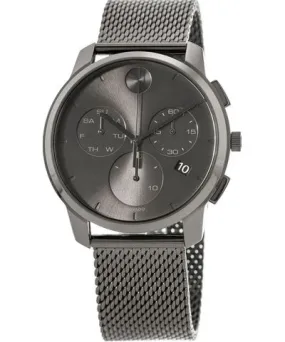 Movado Bold Thin Chronograph Grey Dial Steel Men's Watch 3600635