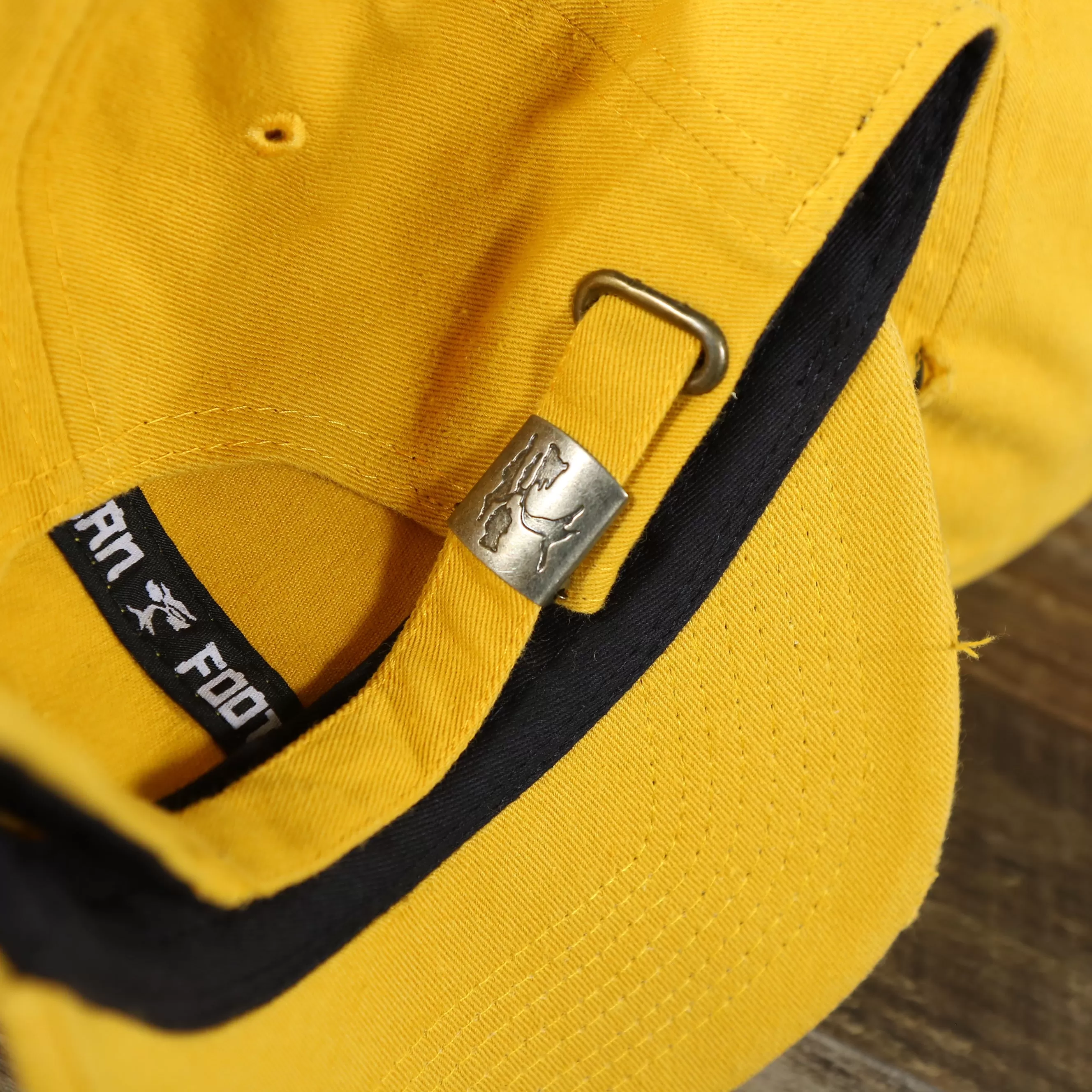 Mustard Yellow Flat Brim Distressed Blank Baseball Hat | Yellow Dad Hat