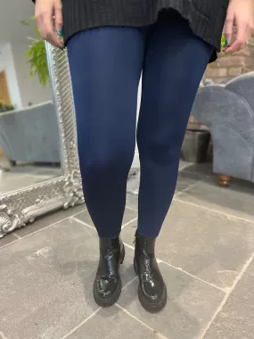 Navy Fleece Lined Leggings