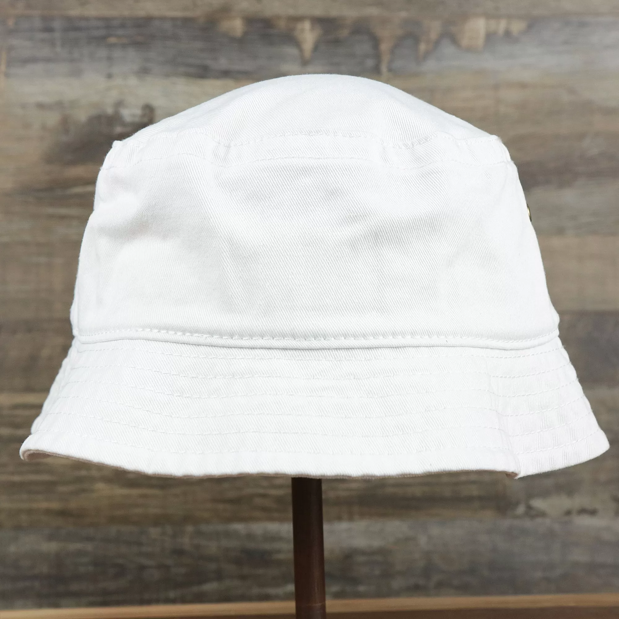 New Jersey Ocean City Wordmark Black Outline Bucket Hat | White Bucket Hat