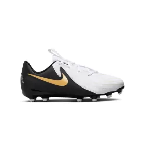 Nike Phantom GX2 Academy FG Jnr Football Boots (White/Black/Metallic Gold)