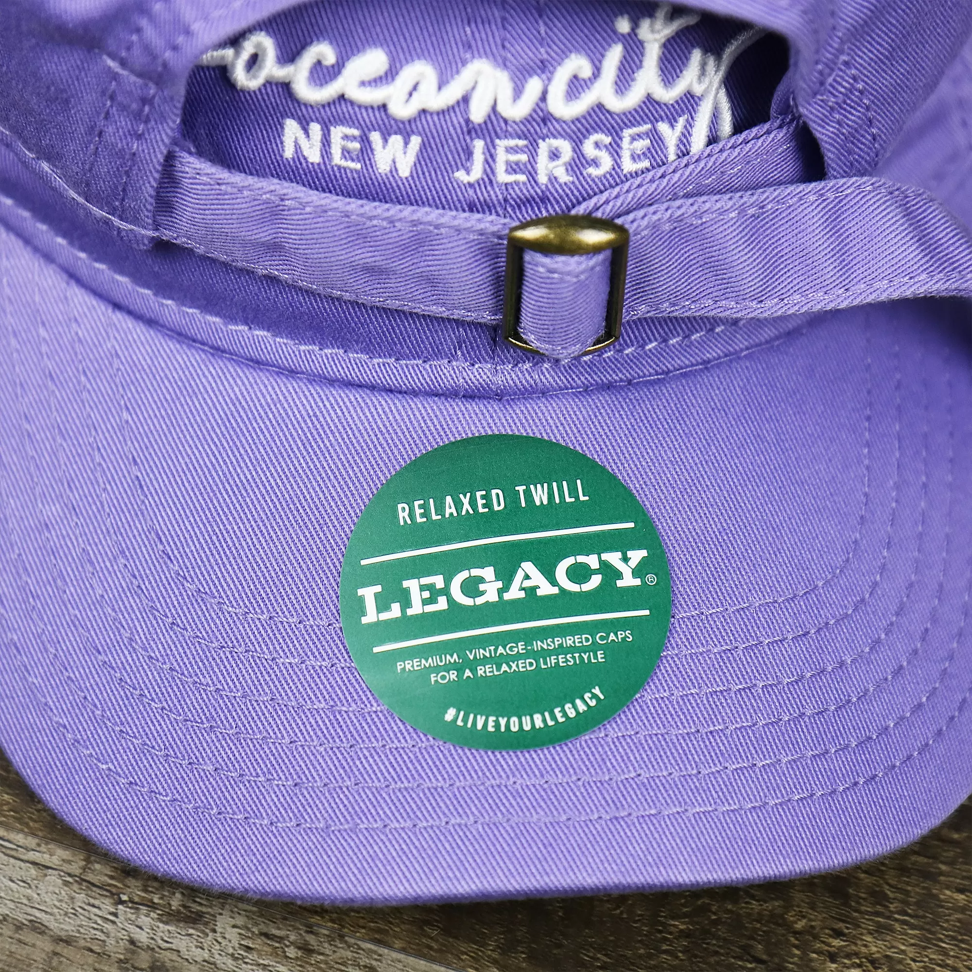 Ocean City New Jersey Cursive Wordmark Dad Hat | Lavender Dad Hat