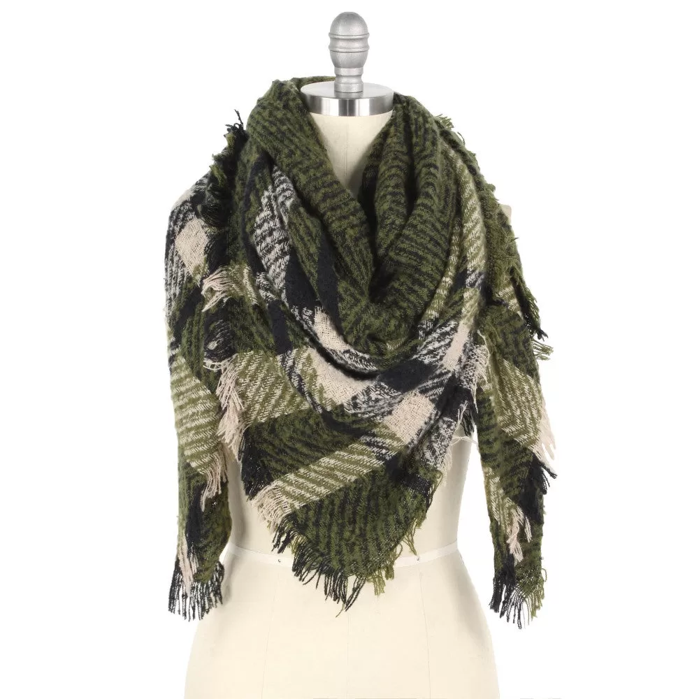 Olive Blanket Scarf