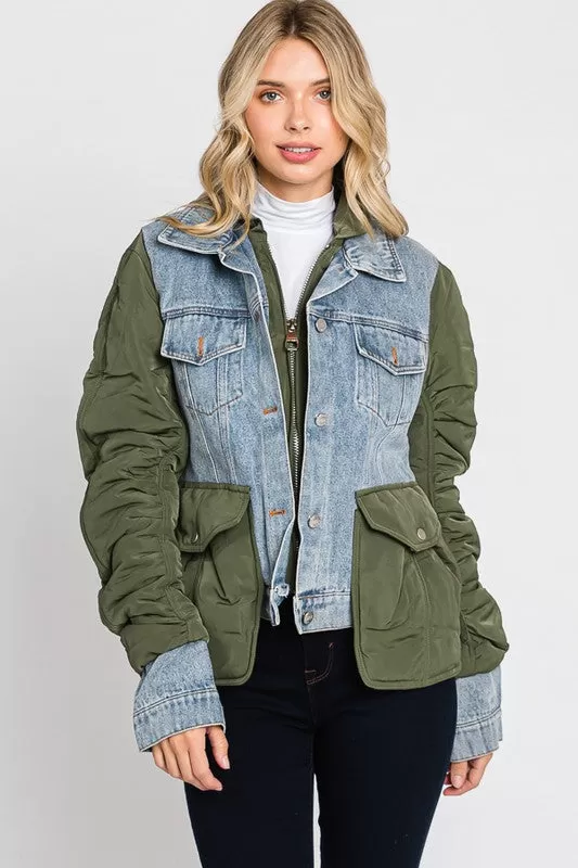 Olive Denim Jacket