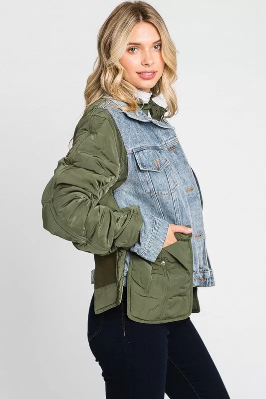 Olive Denim Jacket