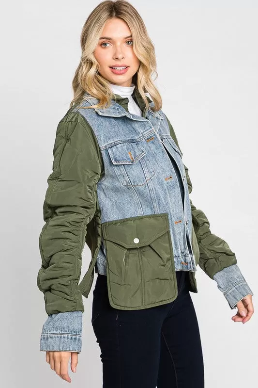 Olive Denim Jacket