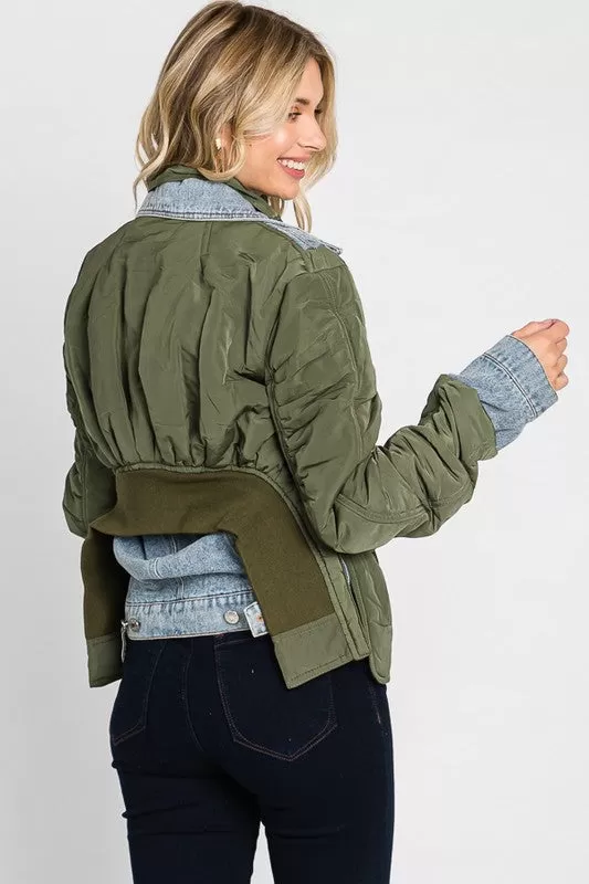 Olive Denim Jacket