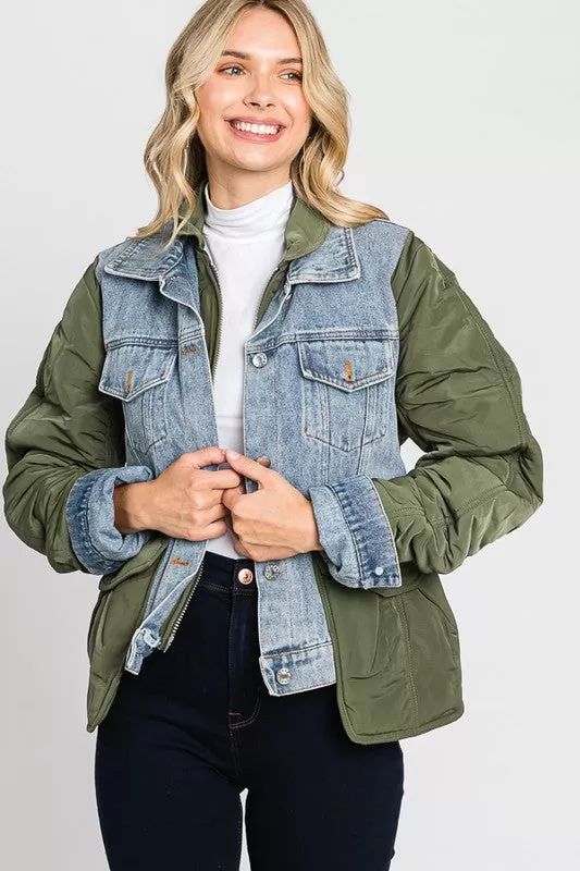 Olive Denim Jacket