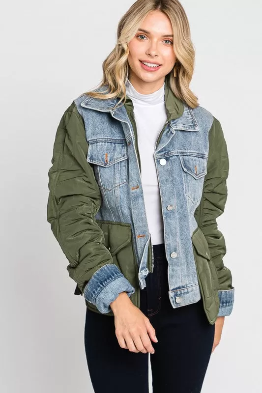 Olive Denim Jacket