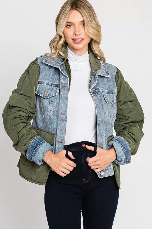 Olive Denim Jacket