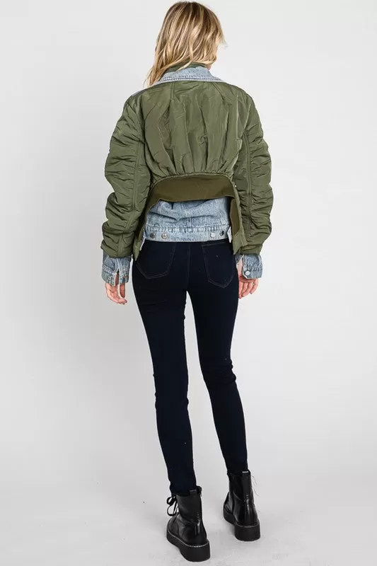 Olive Denim Jacket