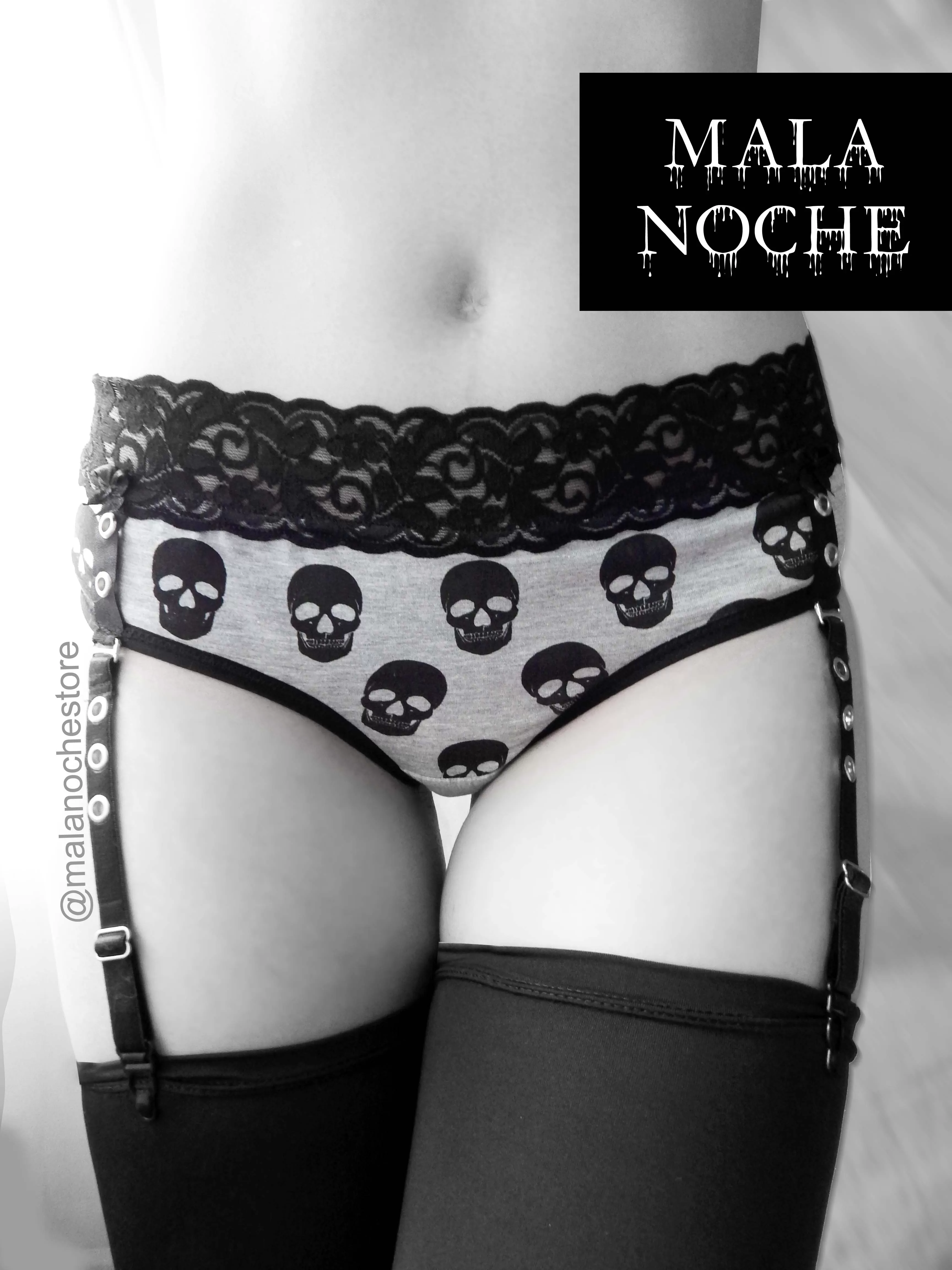 Panty Skull Grey