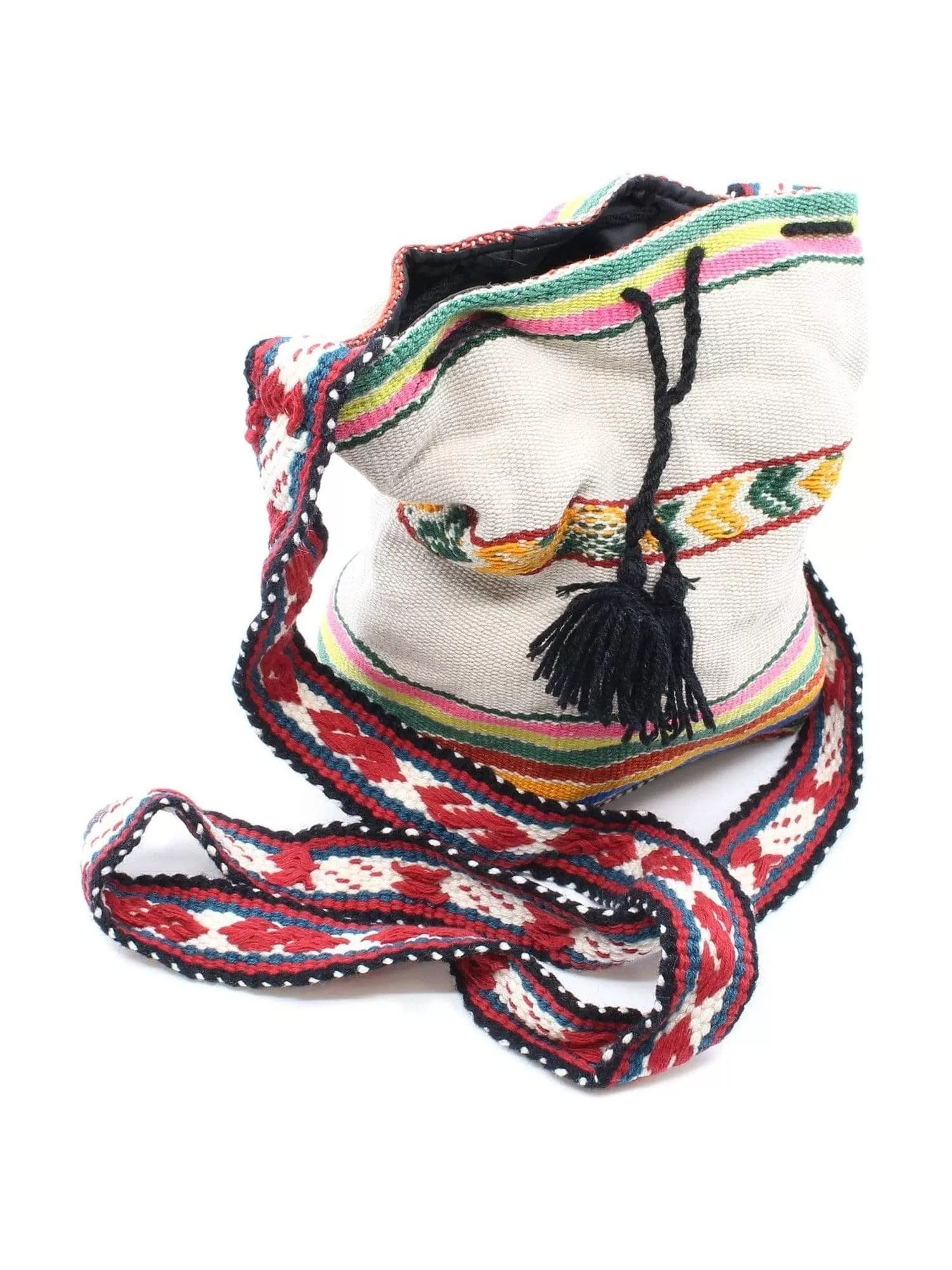 Peruvian Vintage Textile Drawstring Bag