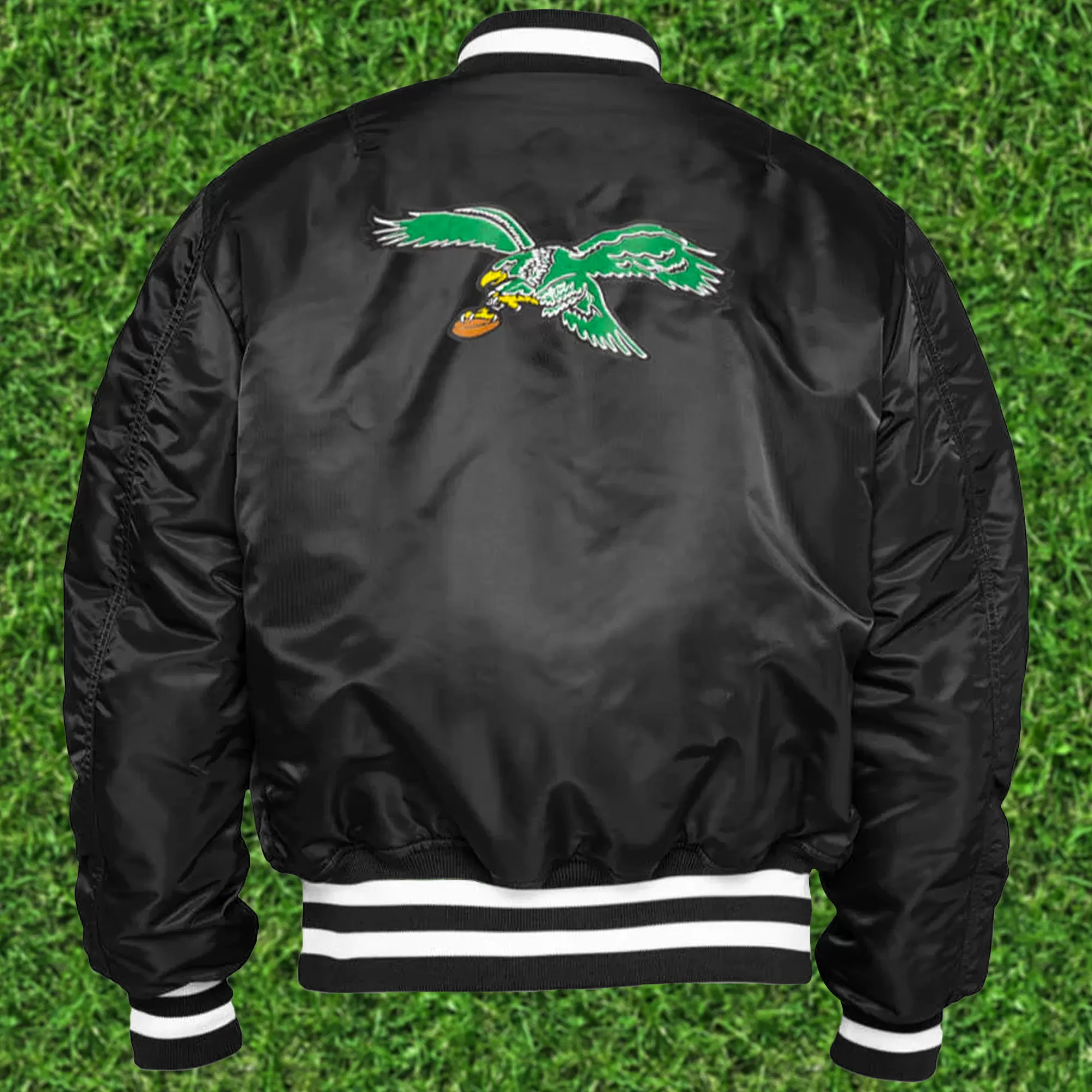 Philadelphia Eagles Throwback Men’s Vintage Reversible Bomber Jacket | Alpha Industries x New Era