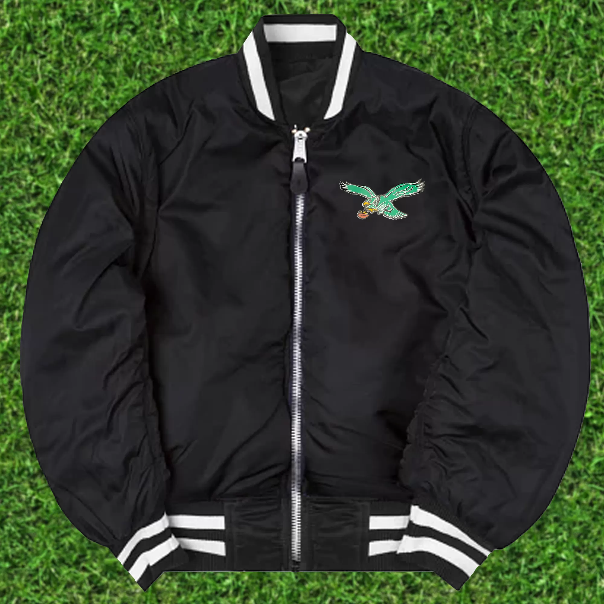 Philadelphia Eagles Throwback Men’s Vintage Reversible Bomber Jacket | Alpha Industries x New Era