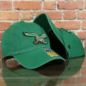 Philadelphia Eagles ThrowbackKelly Green Youth Dad Hat | Kelly Green Kids Adjustable Baseball Cap