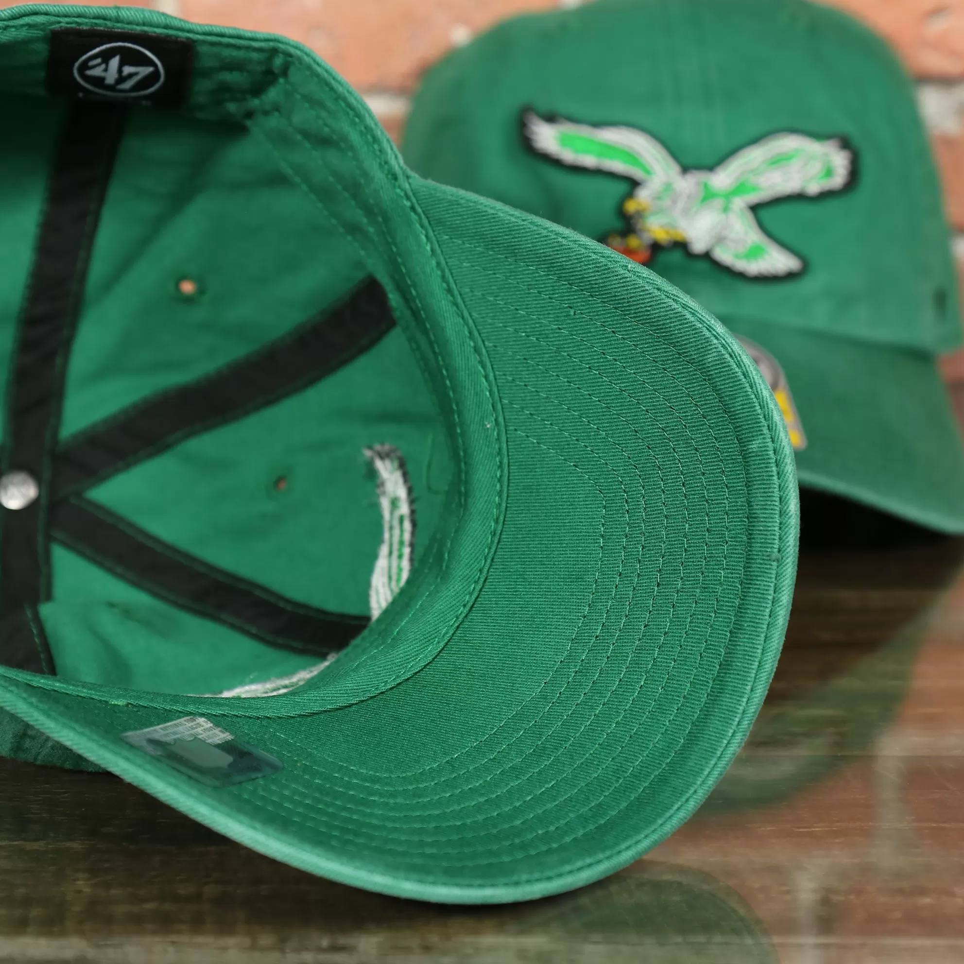 Philadelphia Eagles ThrowbackKelly Green Youth Dad Hat | Kelly Green Kids Adjustable Baseball Cap