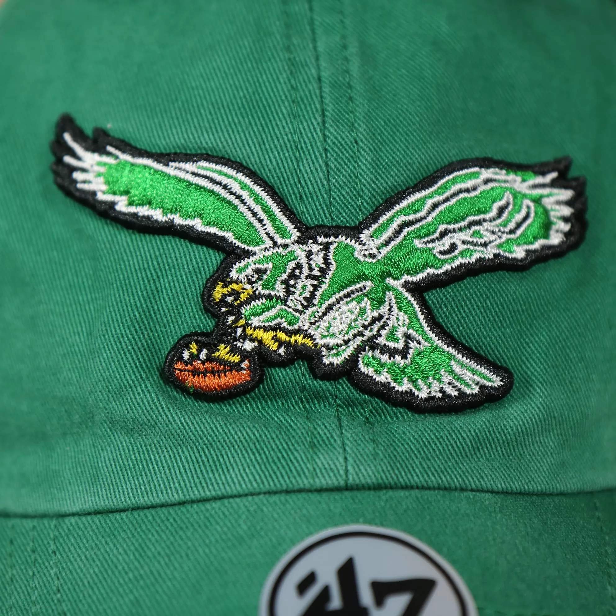 Philadelphia Eagles ThrowbackKelly Green Youth Dad Hat | Kelly Green Kids Adjustable Baseball Cap