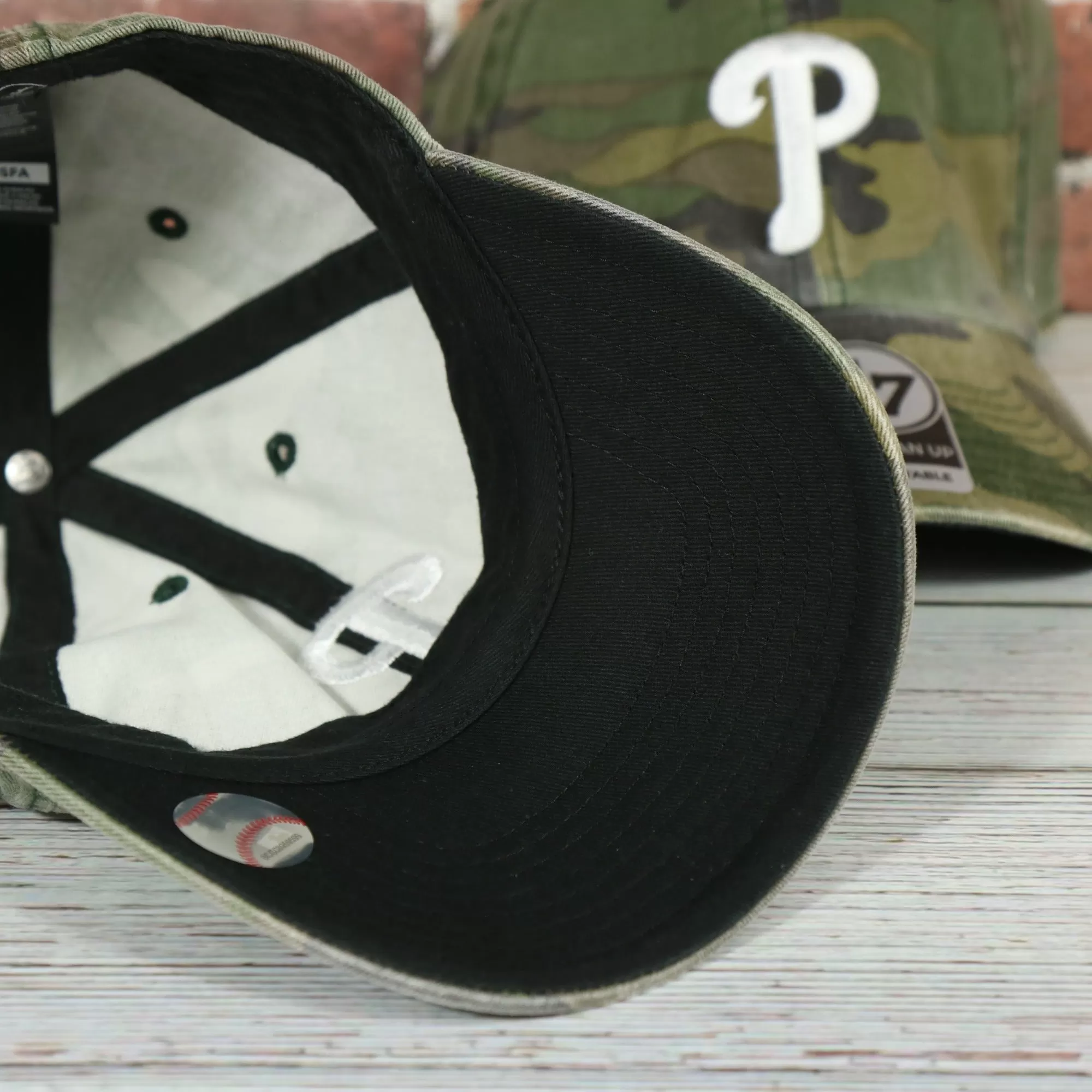 Philadelphia Phillies White Phillies Logo Camo Dad Hat | Camo Hat