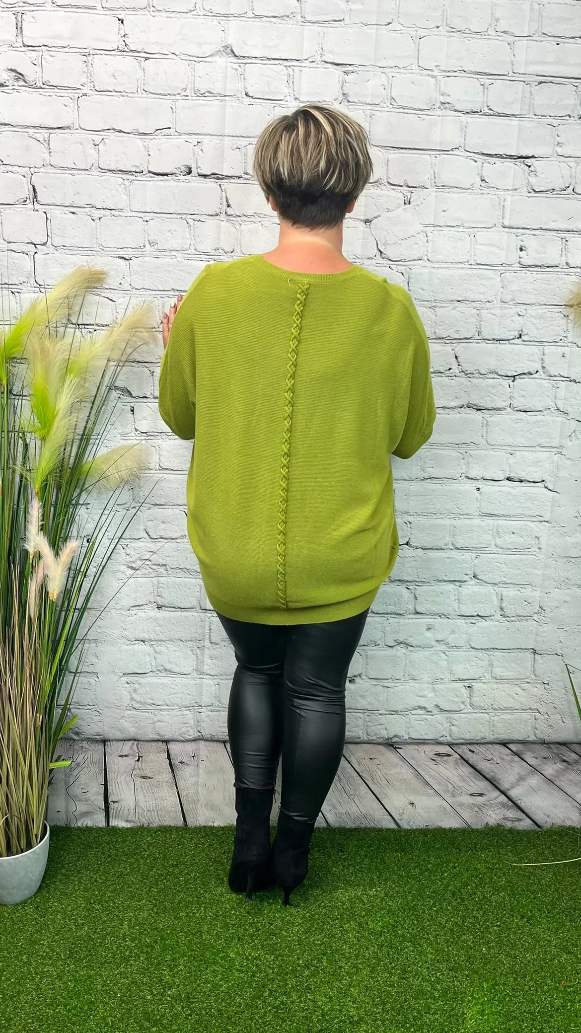 PHOEBE Plaited Back Pocketed Jumper