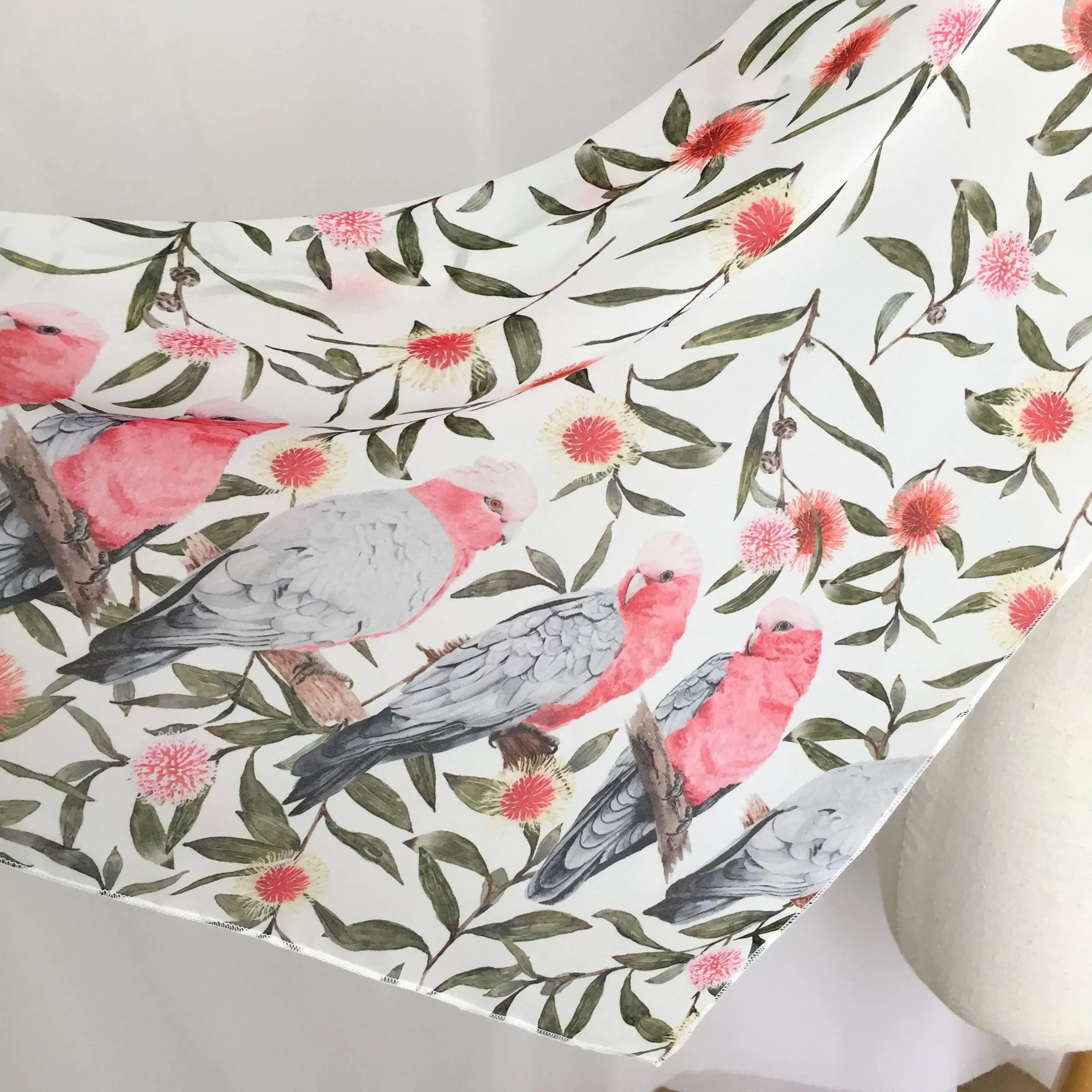 Pink and Grey Galah Scarf