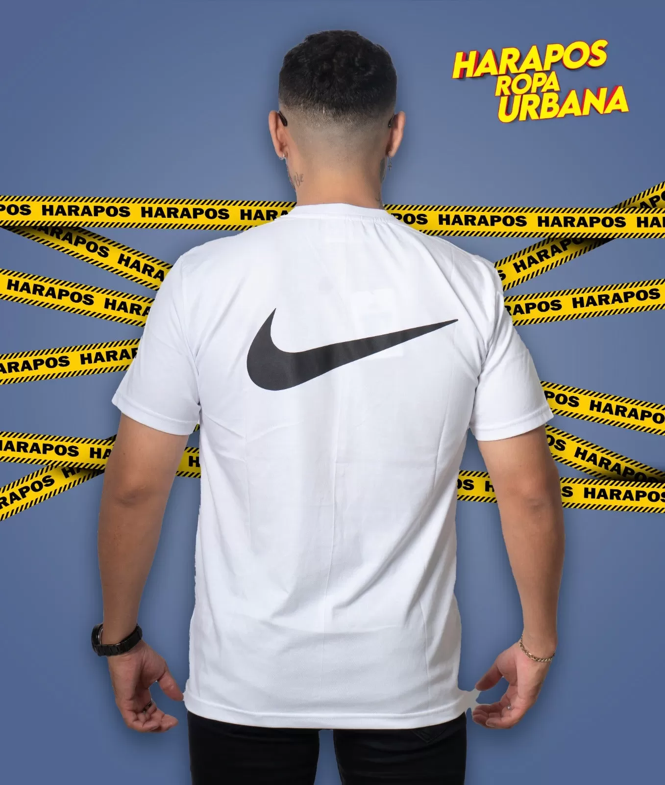 Polera nike blanca clasica